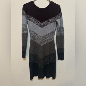 Fitted Long Sleeve Knitted Sweater Dress